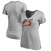 Women Cleveland Cavaliers Fanatics Branded 2018 NBA Central Division Champions Locker Room V Neck T-Shirt Heather Gray